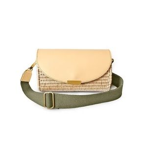 Manava Cambodia Vanna Rattan Crossbody Bag